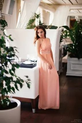 Pink Flamingos Evening Dress