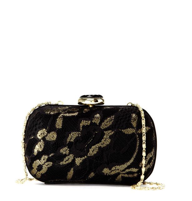 Gold black lace clutch AllSize 1000
