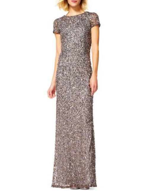 Adrianna papell sequin gown deals