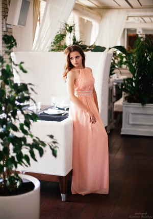 Pink Flamingos Evening Dress