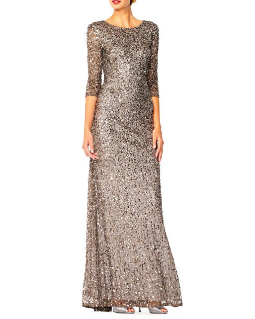 Adrianna papell sequin gown shop
